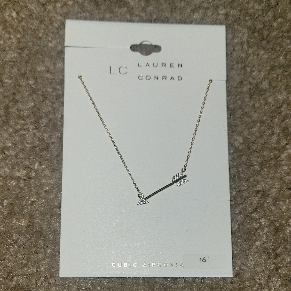 LC Lauren Conrad Gold CZ Arrow Necklace